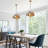 3 - Light 16" Floral Stained Glass Dimmable Pendant Light