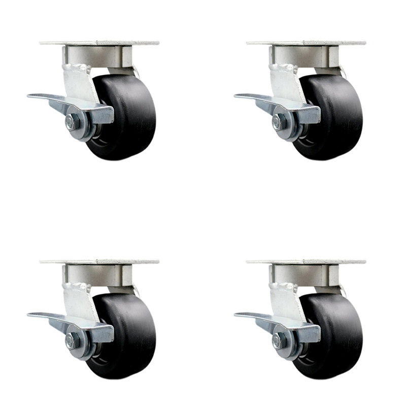 Kingpinle olefin Swivel Caster Set