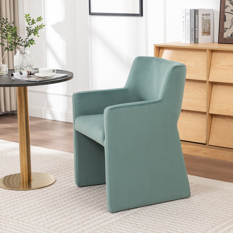 Chaise de salle à manger rembourrée Noah, Vert