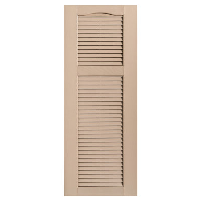 Cathedral Top Cottage-style Open Louvre Shutters Pair