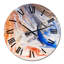 Horloge murale orange et bleue-1337221365