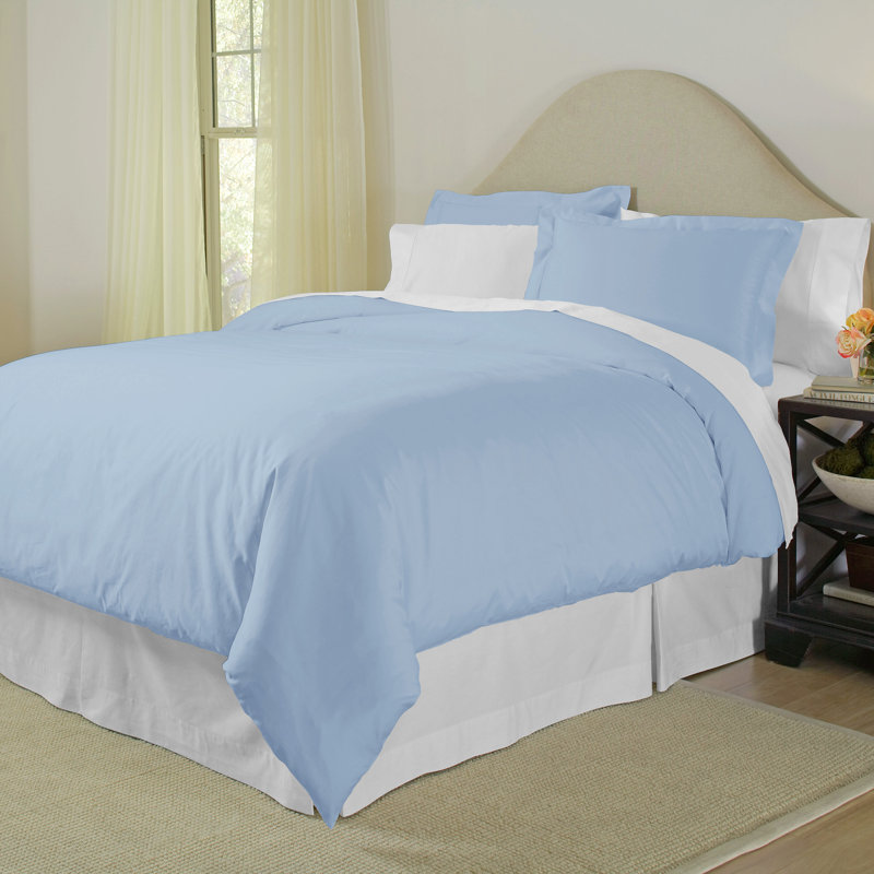100% Cotton Sheet Set, Queen Sheet Set with 2 Pillowcases, Sky
