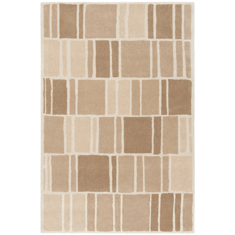 Martha Stewart Hand Tufted Wool Geometric Rug, Rectangle 5' x 8'