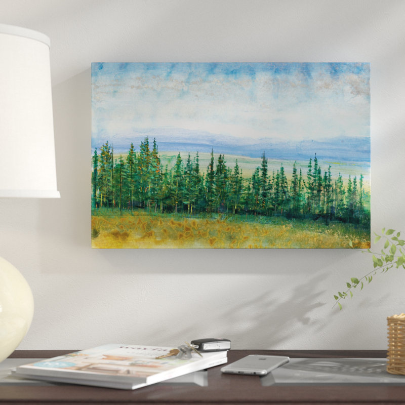 « pin tops i », impression sur toile, H 26 po x l 40 po x P 1,5 po, Pas de tapis, Toile tendue