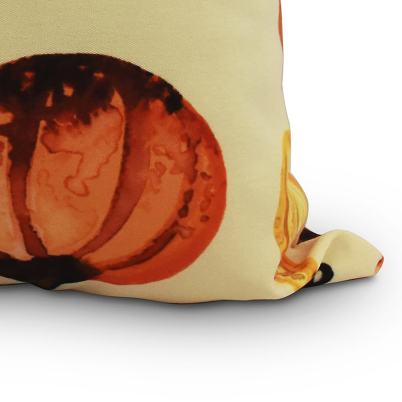 Harvest Reversible Throw Pillow, 20" x 20", Light Yellow