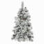 Arbre de Noël enneigé épinette 4 pi avec pommes de pin, arbre de Noël artificiel avec 170 pointes de branches, branches mixtes en PE et PVC, 120 lumières DEL multicolores, 11 modes de clignotement, décorations des Fêtes-977236046-977236041