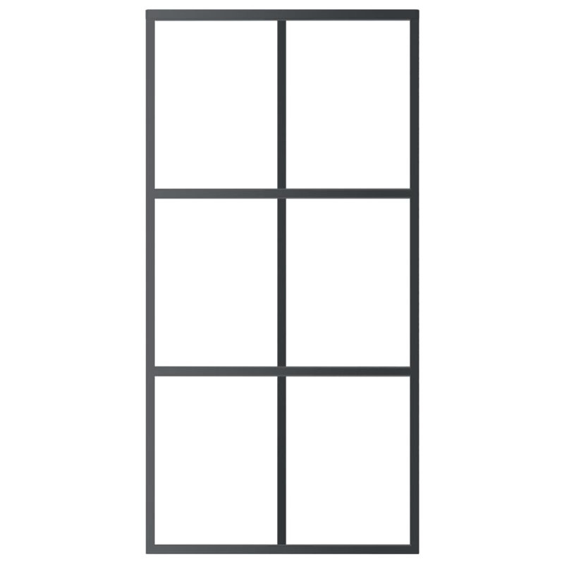 Borgus Sliding Door ESG Glass and Aluminium, 205cm H x 102cm W x 5cm D