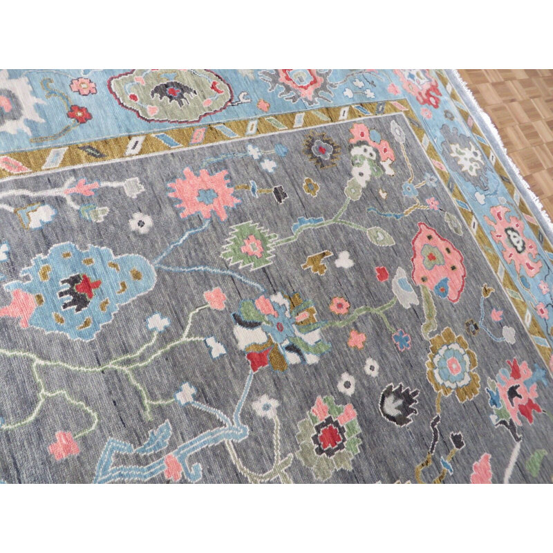 One-of-a-Kind 9'11" Square Wool Area Rug in Grey