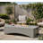 56" Propane Fire Pit Table, Rectangular Outdoor Gas Fire Pit 50,000 BTU, Modern Minimalist Fire Table For Patio Backyard Deck, Concrete Firepit With Waterproof Cover, Lava Rocks & Tank Seat–Light Grey-249729404