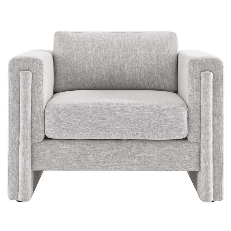 Modway Visible Armchair, Light Gray Polyester Blend