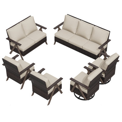 9-person Outdoor Seating Group With Cushions