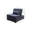Lit pliant gris foncé - multifonctionnel pour n'importe quelle scène. Facile à utiliser et peu encombrant. Ergonomique, stable. Utilisé comme table à thé, fauteuil, lit simple. Matériaux appliqués. Capacité de poids de 264 lb-1633485918