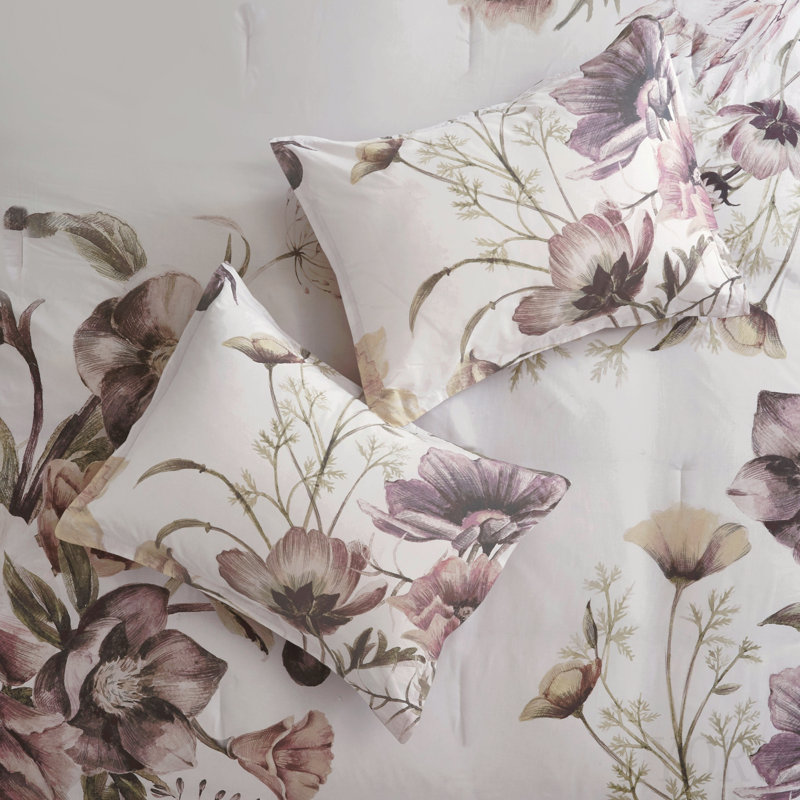 Ensemble d'édredon en coton 8 pièces Blush Cal King, Cal King Comforter + 7 Additional Pieces