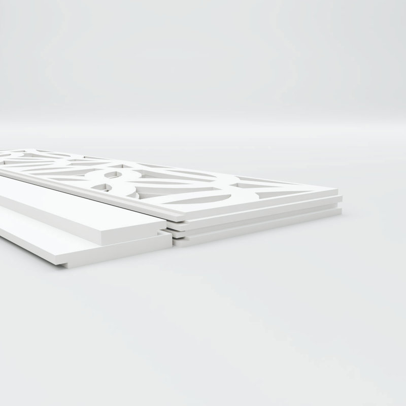 Panneaux muraux blancs 94,5 "(paquet de 4), L 32 po