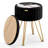 Round Pleated Velvet Ottoman with Storage-1534620954-1534620949