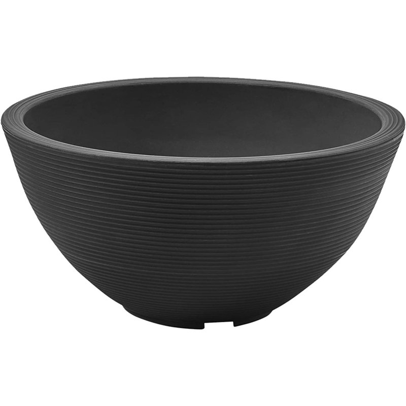 Pot Planter, 13" H x 26" W x 26" D, Black