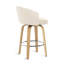Tabouret de comptoir pivotant H 26 po avec structure en bois Vivi (ensemble de 4)-118609551