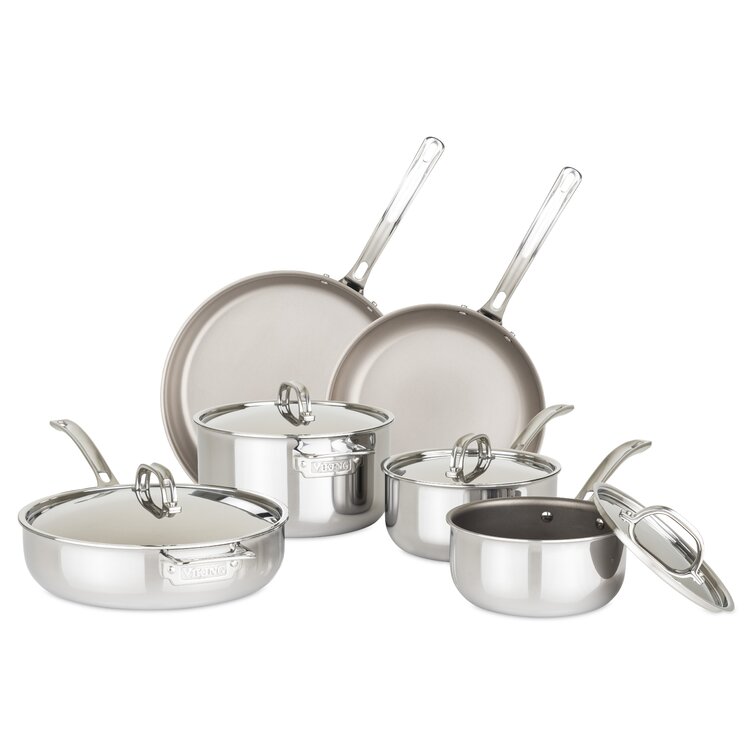 Viking Contemporary 3-Ply Stainless Steel 10-Piece Cookware Set & Reviews