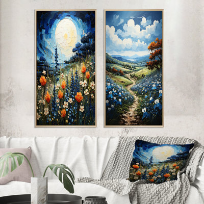 Blue Bonnets Texan Blues - ensemble de 2 reproductions