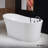59" x 30" Freestanding Soaking Acrylic Single Slipper Bathtub with Reversible Drain-56335173