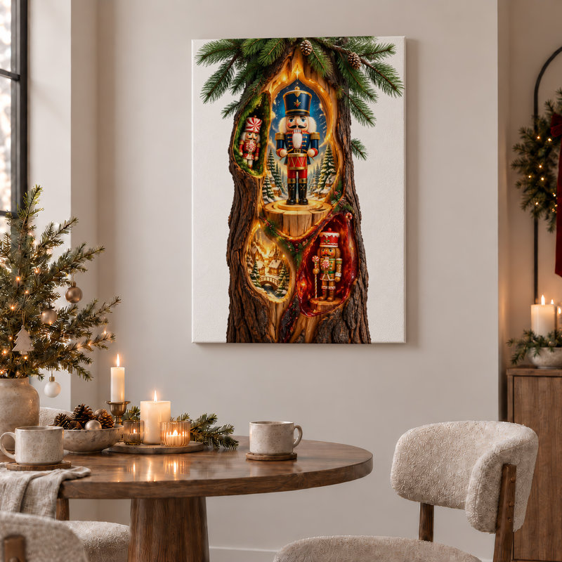 Art mural sur toile bleu et rouge, H 30 po x l 20 po