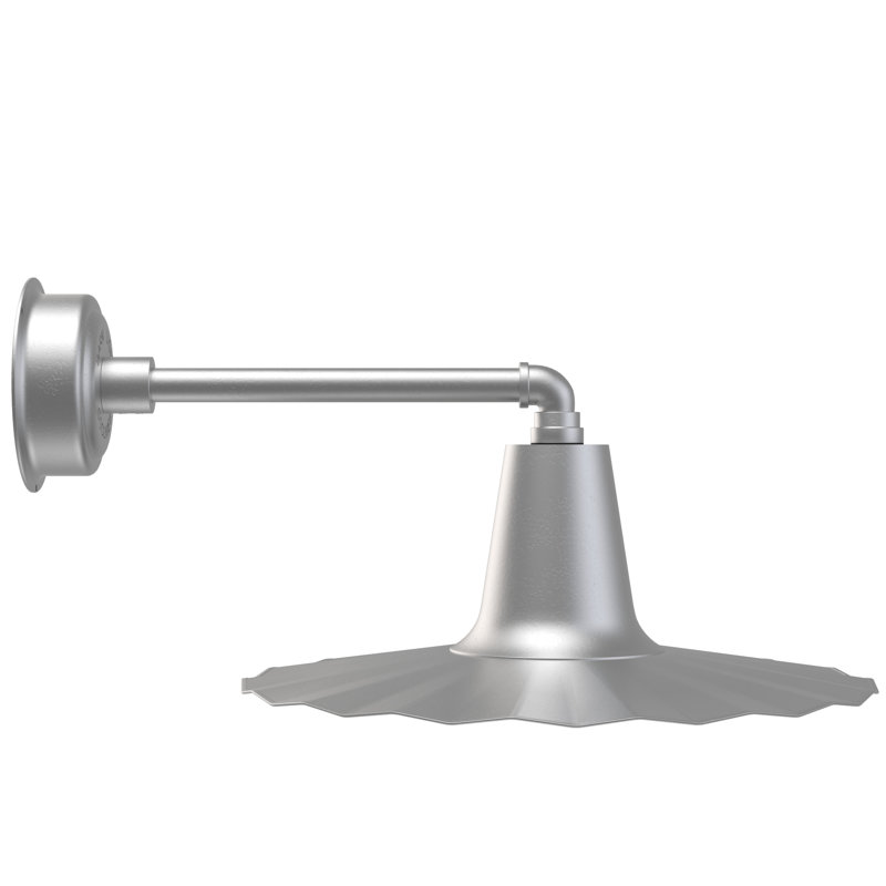 Iris LED Wall Light, 7.5" H x 20" W x 20" D, Galvanized Silver