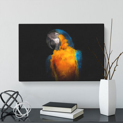 A Blue And Yellow Macaw Parrot - Wrapped Canvas