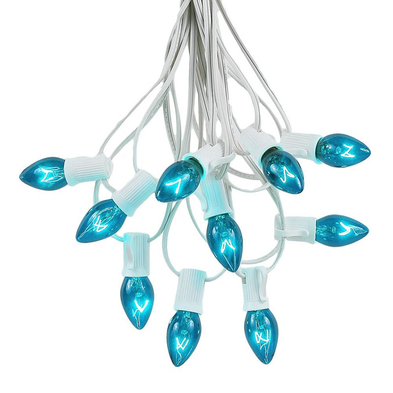 Lampe de noël 25 lumières de chaîne, Bleu sarcelle