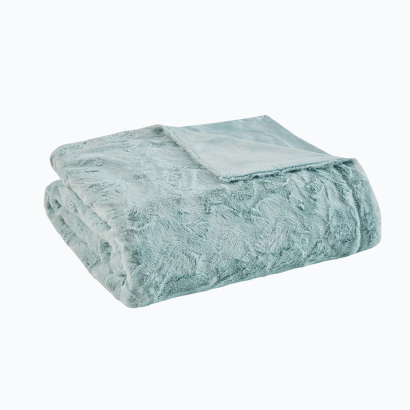 Throw Blanket, Teal, 70" W x 60" L