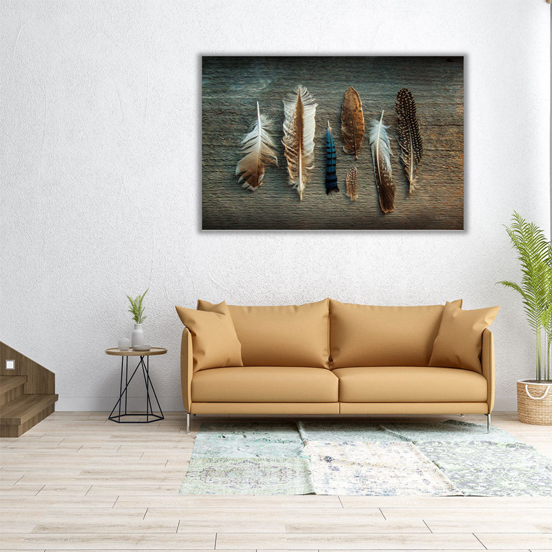Feather Collection I - reproduction d'art sur toile, H 20 po x l 30 po