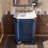 24" Bathroom Vanity with Faux Marble Top and Ceramic Sink-1031146556