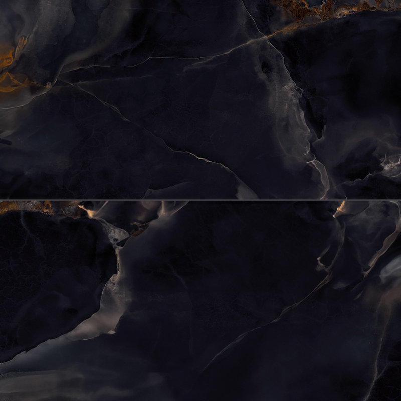 Eclipse 24X48 Polished Onyx Porcelain Tile, Black