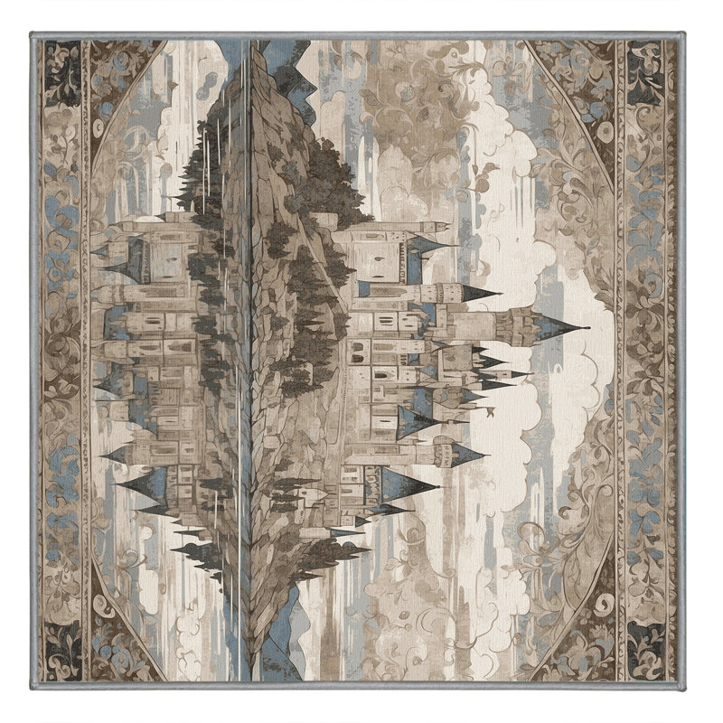 Arched Horizon Rug, Square 3'