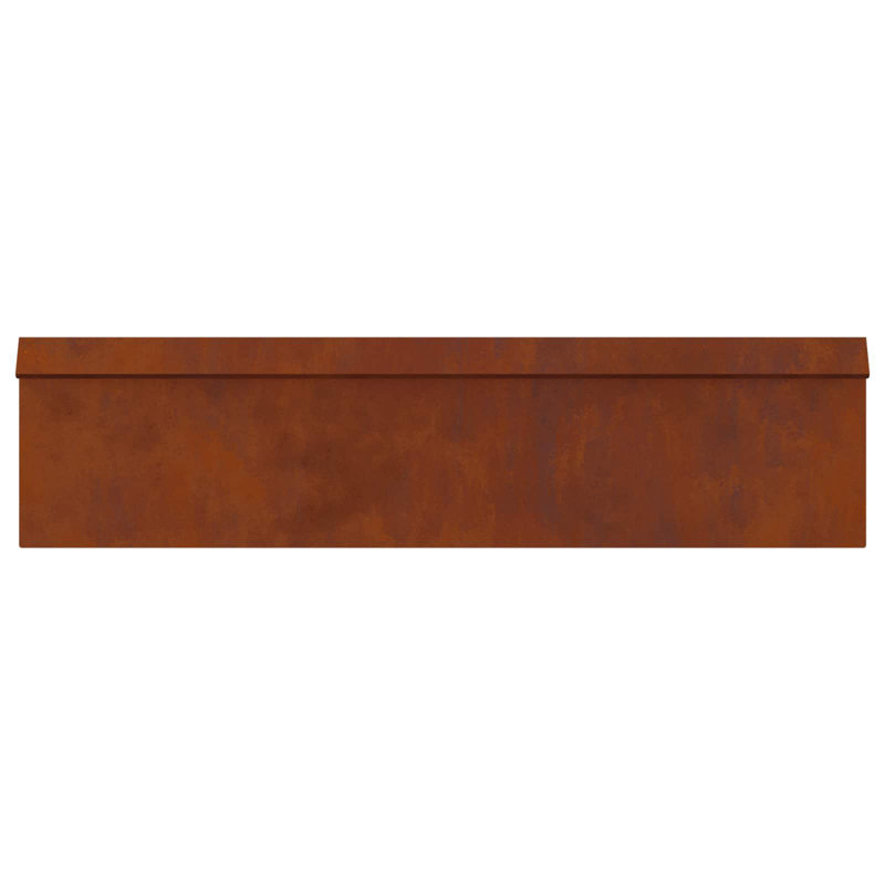 25cm H x 100cm W Weathering Steel Hardware