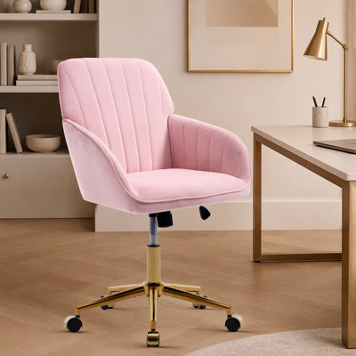 Fauteuil de bureau pivotant réglable et ergonomique avec coussin en mousse à mémoire de forme pour un confort d'assise long, idéal pour la maison et la chambre à coucher