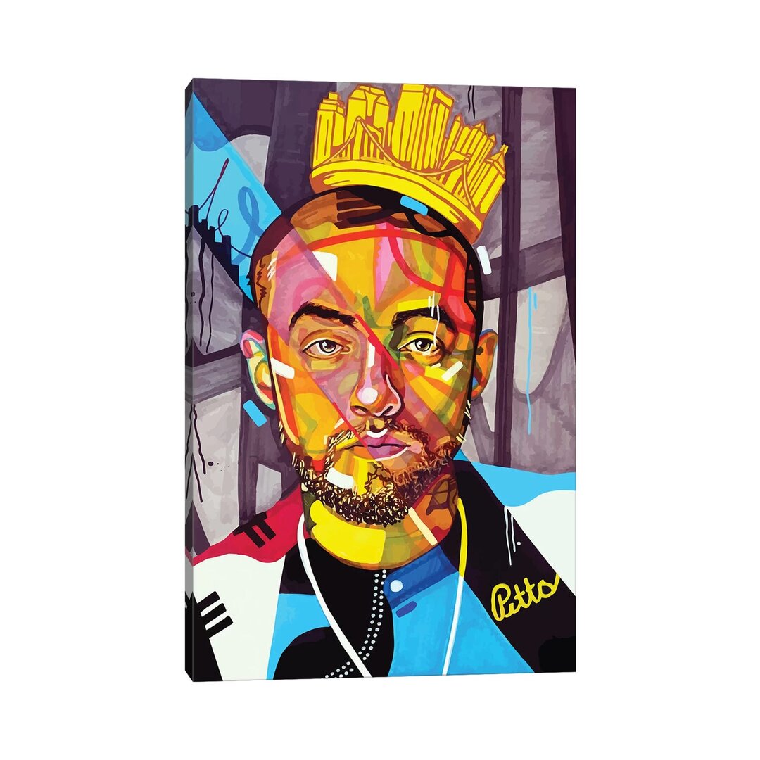 Leinwandbild - Grafikdruck „Mac Miller” von Domonique Brown