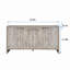 Buffet d'appoint 4 portes Accent Bois naturel lavé, style artistique, rangement de salon polyvalent-1650510161