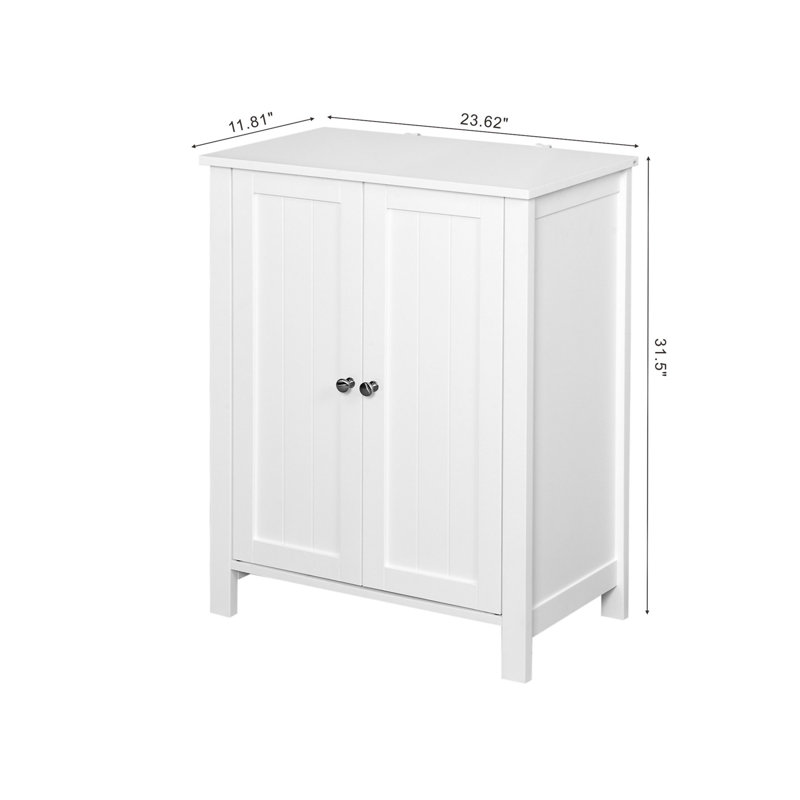 Armoire de rangement pour salle de bain avec tablette réglable à double porte