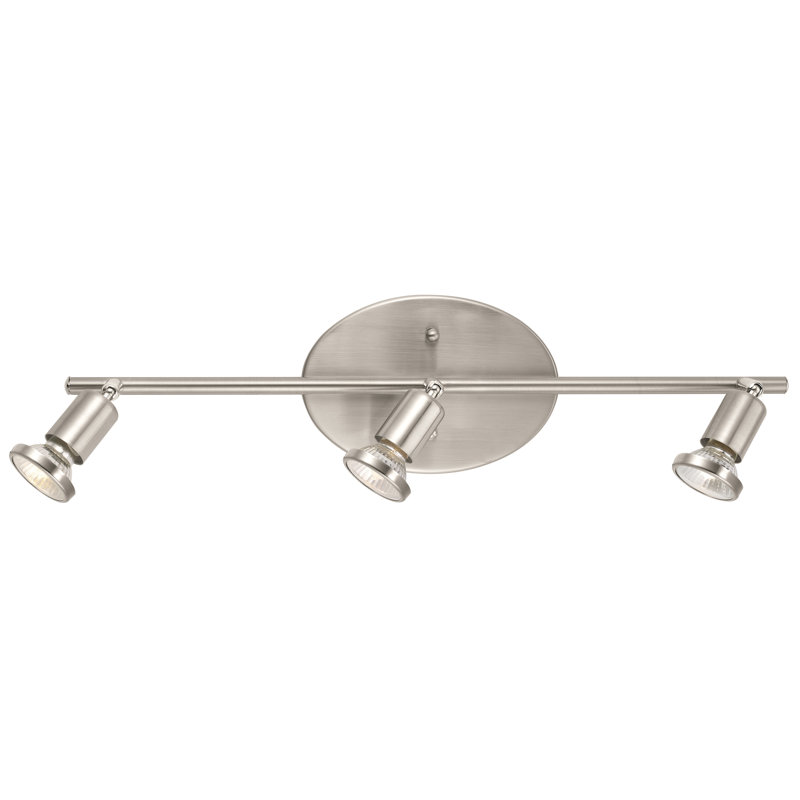 Ensemble de rail d'éclairage 3 lumières 4,92 po Nichols, Nickel mat