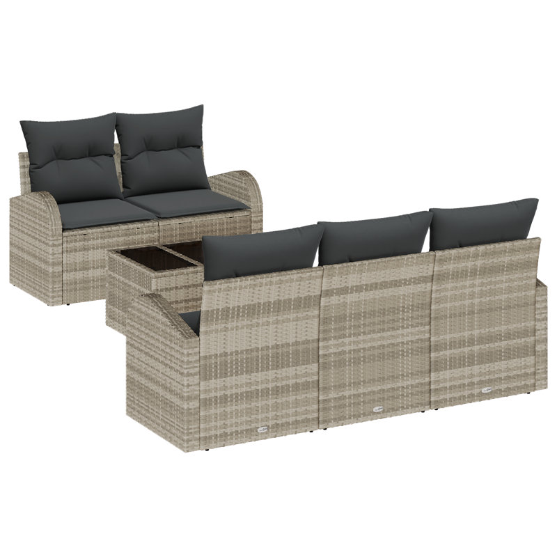 124cm Wide Patio Sofa with Cushions