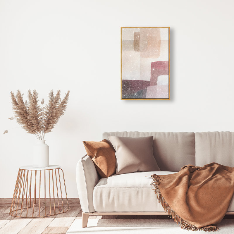 Ruby Dreams I Canvas Abstract Print by Oliver Gal, Black Frame, 10 x 15, 37"H x 25"W, Gold Frame
