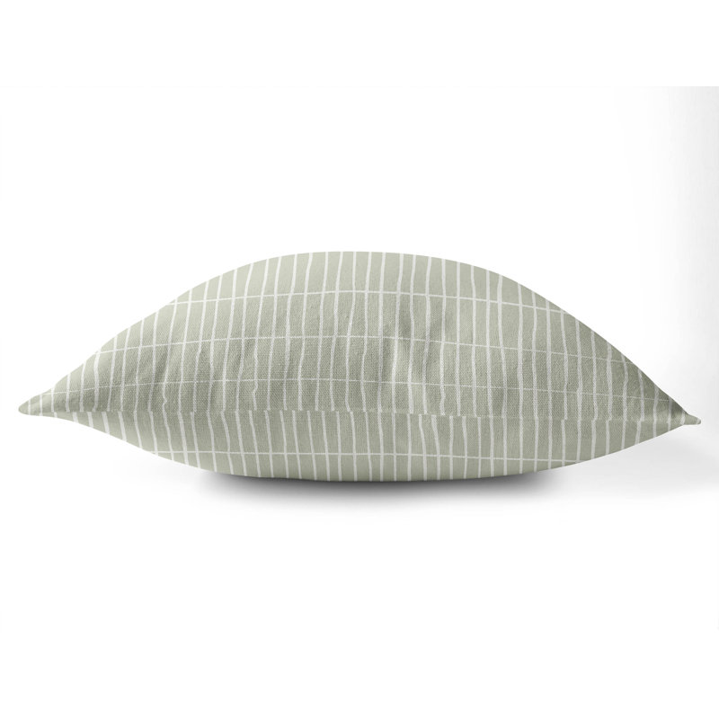 Coussin Snow Fence, H 16 po x l 16 po, Géométrique vert clair