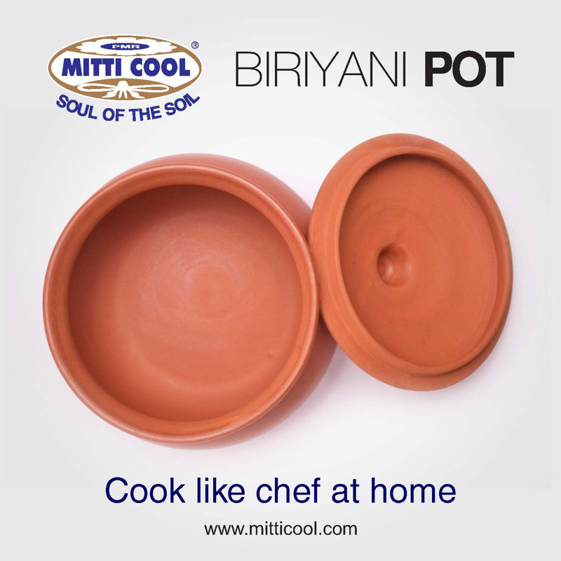 Mitti Cool Biryani Terracotta Standard Pot, 60 cm