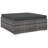 Outdoor Wicker Ottoman with Cushion Poly Rattan-913777605-913777606