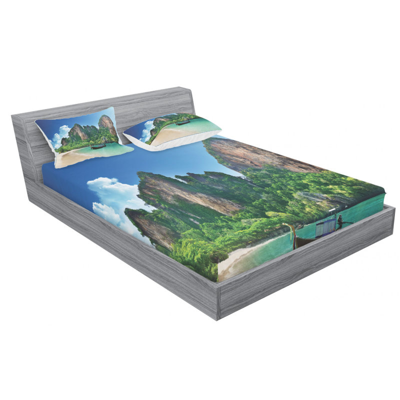 Microfiber Sheet Set, Queen Sheet Set with Fitted Sheet
