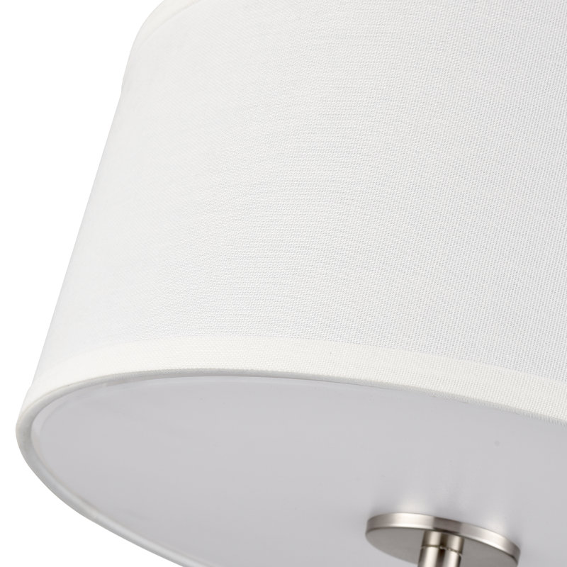 Plafonnier encastré 2 lumières Halima, Nickel brossé