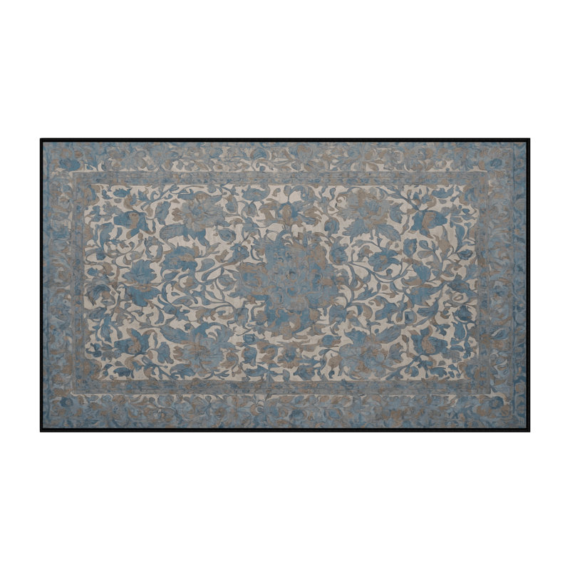 Machine Washable Gray Area Rug, Runner 2' x 4'