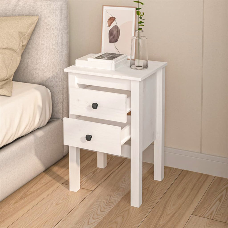 Northpoint 40cm W Solid Wood Bedside Table