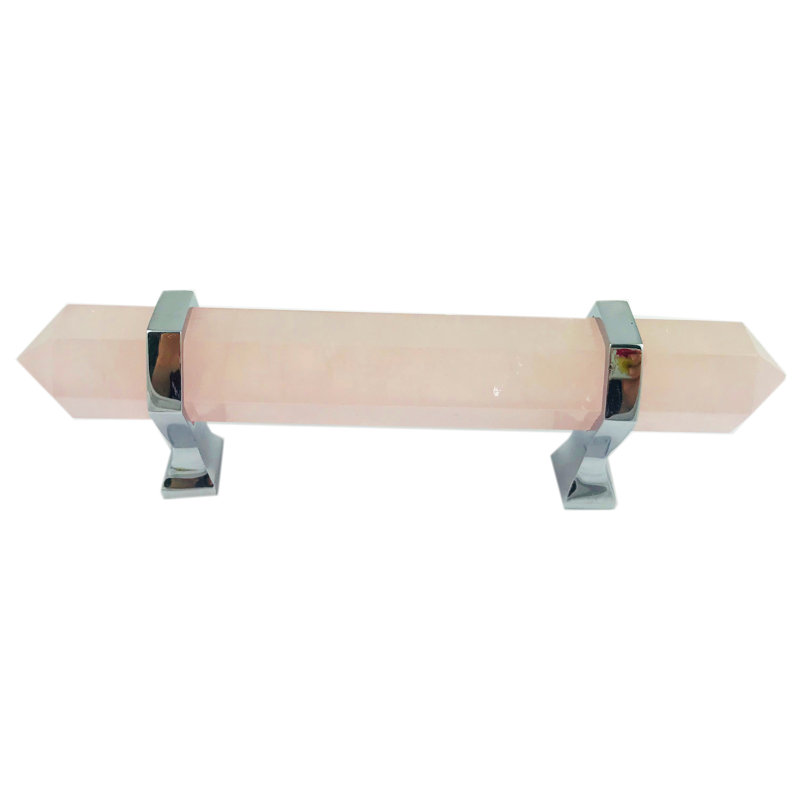Rose Quartz 3" Centre to Centre Bar Pull, Chrome, 4"