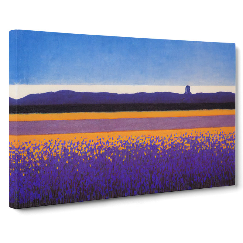 Irresistible Absract Bluebell Field - Wrapped Canvas, 40cm H x 60cm W x 3cm D